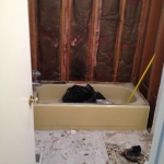 The Basic Bathroom Co. - remodeled full bathroom with bathtub-shower combination - in progress - April 2014