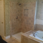 The Basic Bathroom Co. - remodeled full bathroom with soaking tub and shower - in progress - September 2014