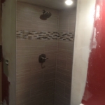 The Basic Bathroom Co. - remodeled full bathroom with bathtub and shower - in progress - September 2014