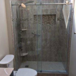 The Basic Bathroom Co. - remodeled full and half bathroom with custom tile stall shower - complete - Brick, NJ - September 2017