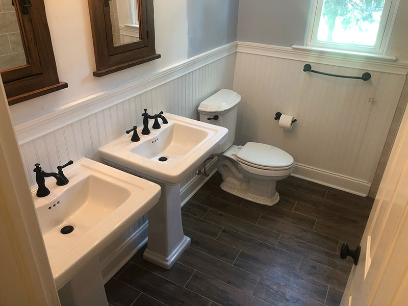 The Basic Bathroom Co. - remodeled full bathroom with custom bathtub/shower combination - complete - Blue Bell, PA - August 2019